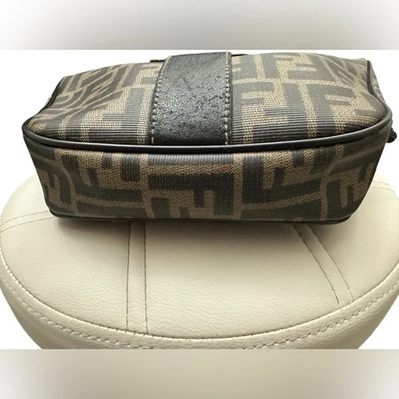 FENDI Zucca Monogram Crossbody Clutch Bag Vintage 2001 Collection Excellent Cond - Picture 3 of 11